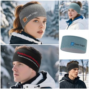 Fleece Stirnband mit Logo bedrucken