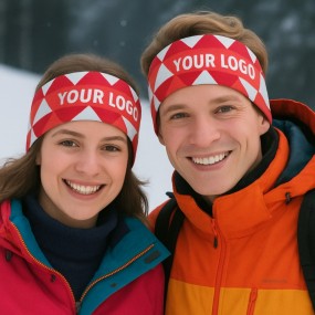 Sport Stirnband mit Firmenlogo schnell geliefert